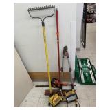 Work Light, Rake, Trimmer, Broom, Cutters