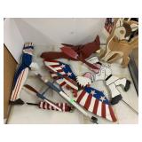 Wooden Bird Spinner, 4th of July Decor, Deer,