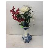 Vase w/ Faux Flowers