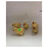 5cnt Ceramic Chicken Figurines