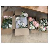 4 boxes of Fake Flowers