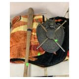 Dragon Shield with Decor Swords, Blanket, and
