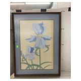 Framed flower painting
