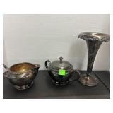 3 pieces Silver Plate