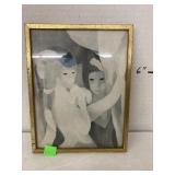 Framed, signed picture