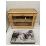 Table-top Cabinet and Canvas Decor