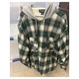 Moose Creek size XL hooded plaid flannel shirt