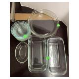 Pyrex Pie Plates, Bread Pans, Bowls