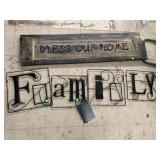 Family Picture Decor and Bless Our Home Sign