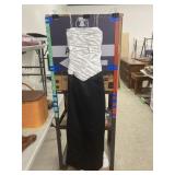 Saks Fifth Avenue Black/white polyester formal