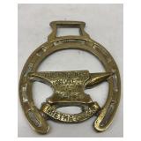 Vintage Brass Bridle Harness Horse Medallion