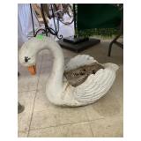 Concrete Swan Planter