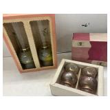 Bartlett Collins frosted Hand Painted Vases