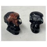 2 cnt Resin Mineral Skulls