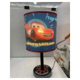 Lightening McQueen Lamp, Shade Taped