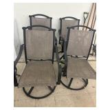 4 Outdoor Swivel Chairs