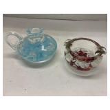 St. Clair Floral Ashtray Paperweight & St. Clair