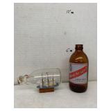Ship in Bottle and Beer Bottle