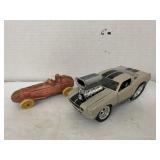Ford Model Car (wheel broken) and Plastic Race