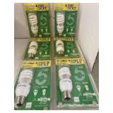 6- 60 watt fluorescent bulbs