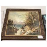 Framed, signed oil painting (40 x 47 in)