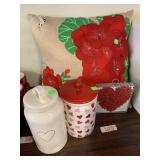 Heart Jars, Flower Pillow, Heart Decor