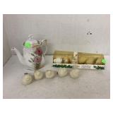 Tea Pot and Snowbird bisque Light ups