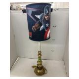 Table Lamp w/ Captain America Lamp Shade