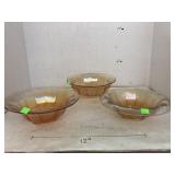 Carnival glass marigold bowls