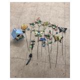 Metal Birdhouse, Dragonfly Chime, Garden Decor