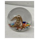 Glass Paperweight - Bunny
