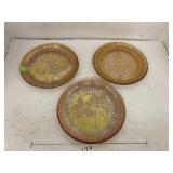 3 Carnival glass Bicentennial plates