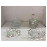 Vntg Fostoria glass dishes