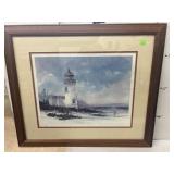 Framed Signed Lighthouse Print