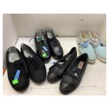 Pairs of shoes (black- 6 1/2 W) (Blue- 7)
