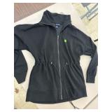 Cinch-Waist Full-Zip Jacket - Scoop size M