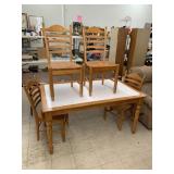 Kitchen Table with 4 Chairs, approx 5ft x 3ft