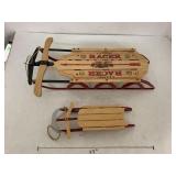 2cnt Toy Wooden Sleds