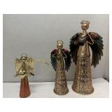 2 - Metallic Angel Decor & Vintage Etched Brass