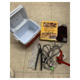 Cookbook, Small Cooler, Hair Straightener, misc