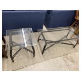 Glass Top Coffee Table and Side Table