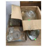Clear Glass, punch bowl, misc