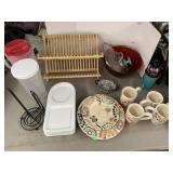 Dishes, Dish Rack, Pitchers, misc