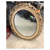 Round Mirror (border cracked see pic)