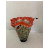 Hand-blown Ruffled Edge Bowl