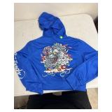 Tiger Lotus Ed Hardy Zip Front Hoodie