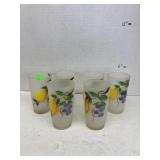 Anchor Hocking Hand Painted Frosted Glasses