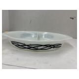 Vintage 1950ï¿½s Pyrex Barbed Wire Stars Black And