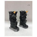 Carved Stone / Marble Bookends