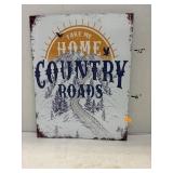 Metal Sign - Country Roads